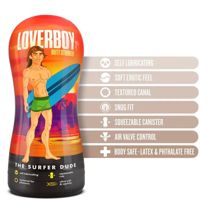 Male Sex Toys Blush The Surfer Dude Self Lubricating Stroker Beige