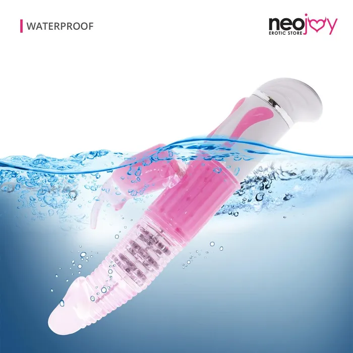 Neojoy Neojoy Dual Jelly Vibe Rampant Rabbit GSpot Clitoral Dual Vibrator For Women Rotating Shaft for Vaginal Penetration Girthy Jelly Sex Toy Vibrators