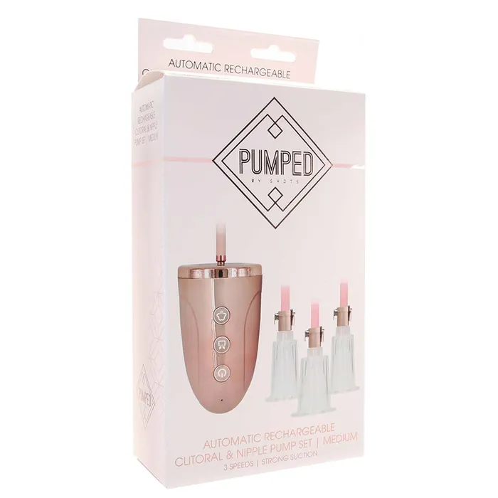 Shots Toys Pumped Rechargeable Clitoral Nipple Pump Set in Large Female Sex Toys Shots Toys Pumped Rechargeable Clitoral Nipple Pump Set in Large Female Sex Toys