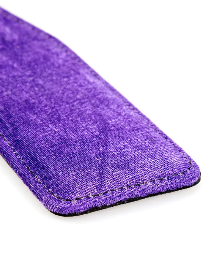 Vibrators HonourSkintwocom Purple Velvet Leatherette Square Edged Paddle