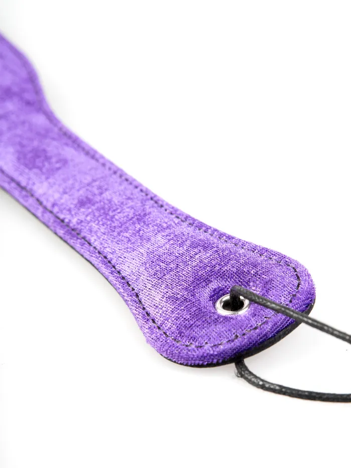 Vibrators HonourSkintwocom Purple Velvet Leatherette Square Edged Paddle