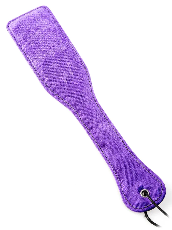 Vibrators HonourSkintwocom Purple Velvet Leatherette Square Edged Paddle