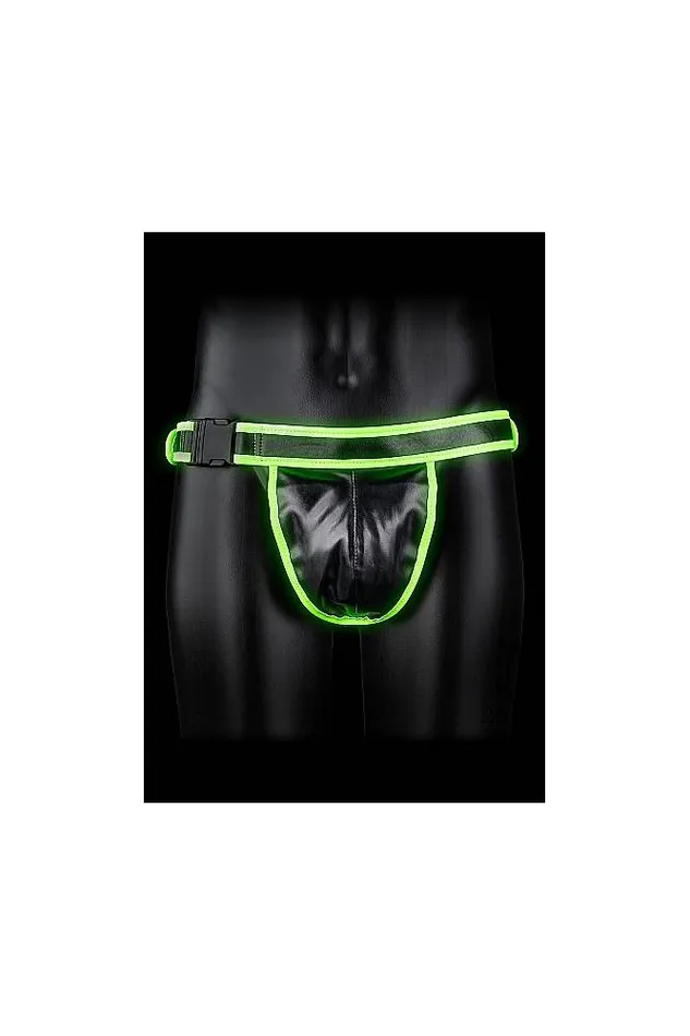 Dildos Ouch by Shots Toys Glow Buckle Jock Strap Style 1 Glow in the Dark Shots Toys