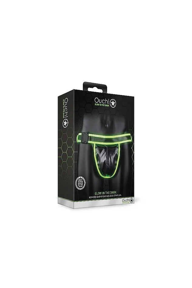 Dildos Ouch by Shots Toys Glow Buckle Jock Strap Style 1 Glow in the Dark Shots Toys