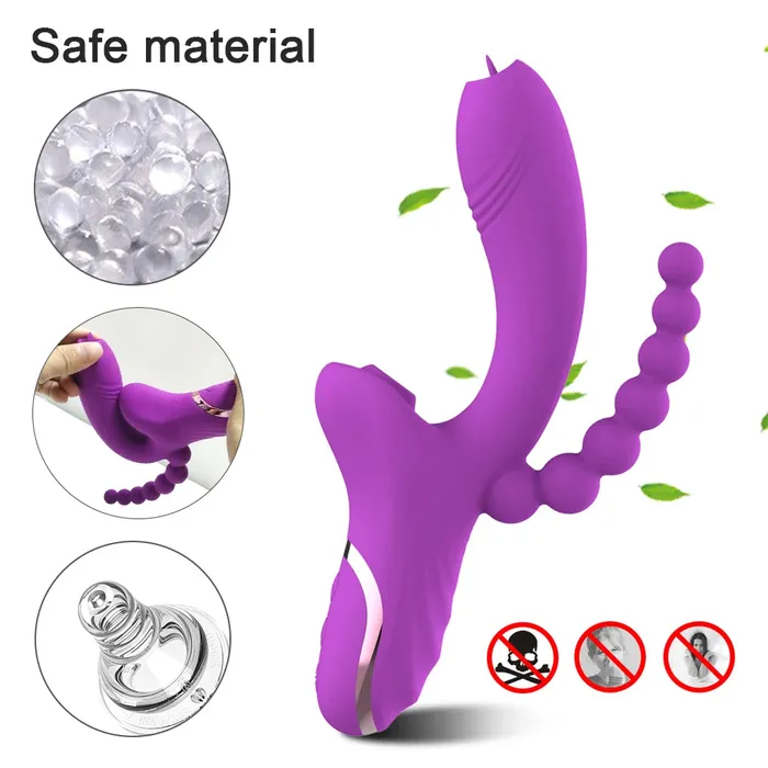 Dashdiamondx Female Sex Toys 3 in 1 Clitoral Sucking Vibrator