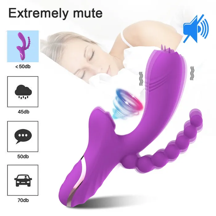 Dashdiamondx Female Sex Toys 3 in 1 Clitoral Sucking Vibrator