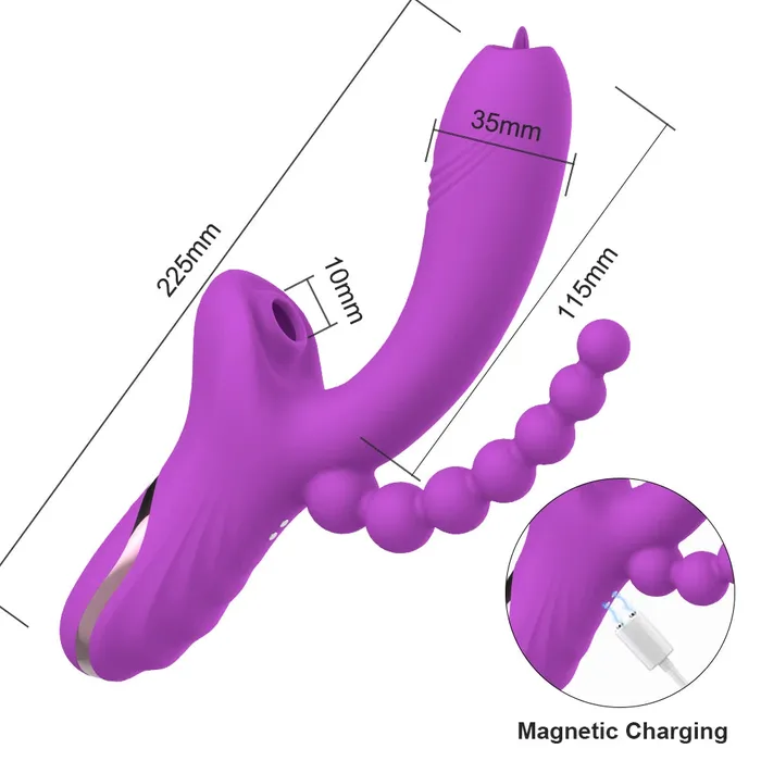 Dashdiamondx Female Sex Toys 3 in 1 Clitoral Sucking Vibrator