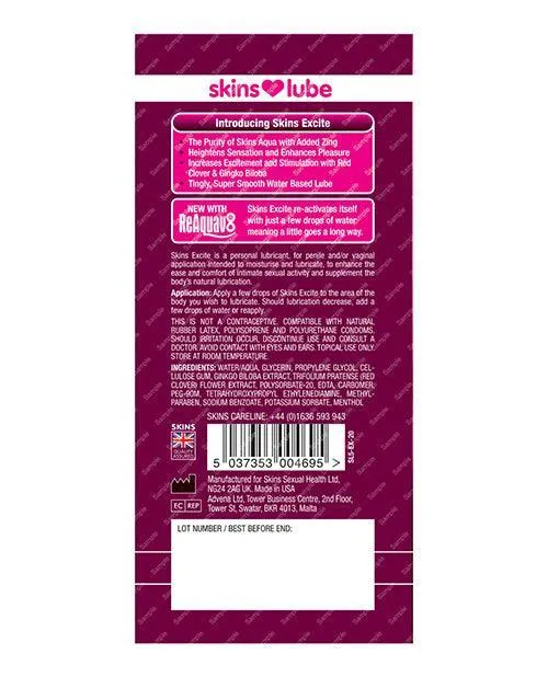 Creative Conceptions Skins Excite Water Based Lubricant 5 Ml Foil Lubricants