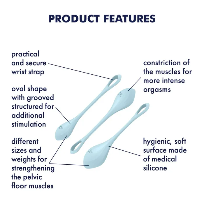 Female Sex Toys Satisfyer Satisfyer Yoni Power 2 Silicone Kegel Balls Training Set Female Sex Toys Satisfyer Satisfyer Yoni Power 2 Silicone Kegel Balls Training Set