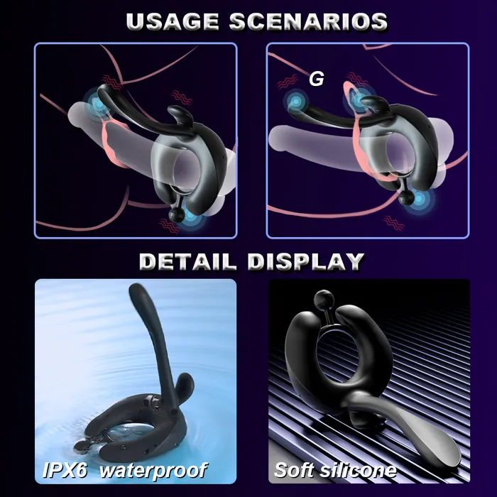Male Sex Toys propinkup Cock Ring for Couples 7 Vibration Modes Penis Vibrator Vibrating Penis Ring