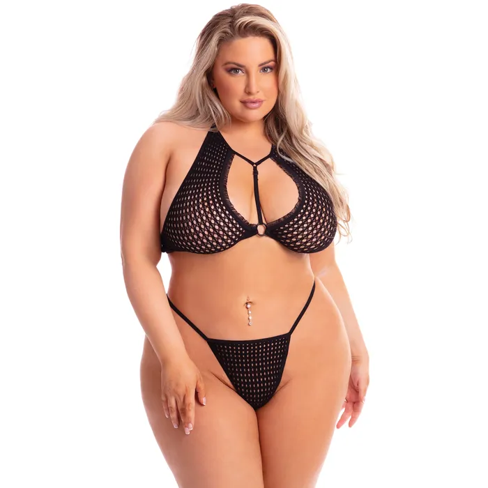Pink Lipstick The Real Me 2Pc Bralette Lingerie Set Pink Lipstick Dildos