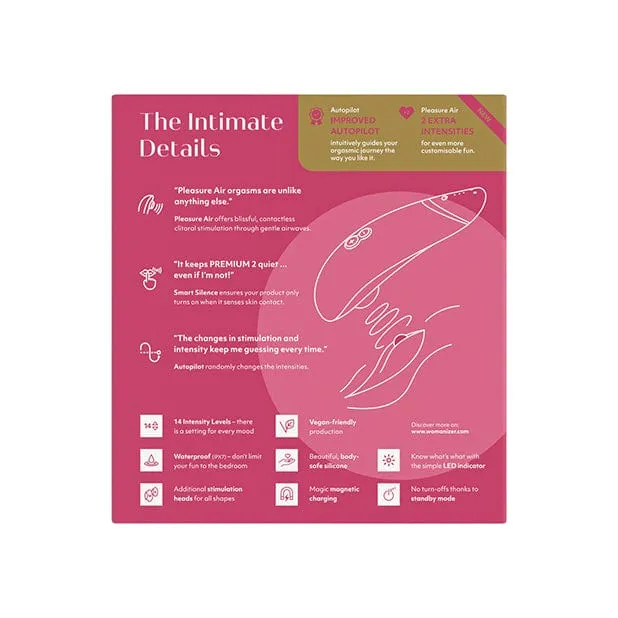 Womanizer Female Sex Toys Womanizer Premium 2 Clitoral Air Stimulator