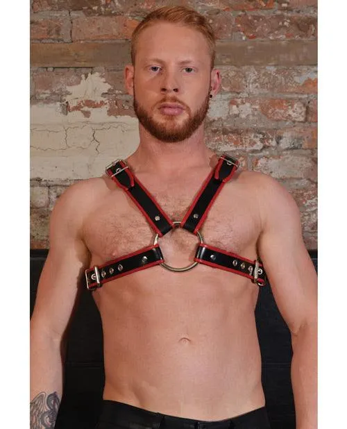 Rouge Chest Harness Large Blackred Rouge Garments Ltd Anal