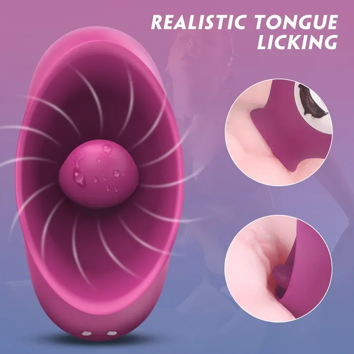 Female Sex Toys Earlypeach Rose Vibrator 2 in 1 Licking Vibrating Nipples Clitoral Stimulator