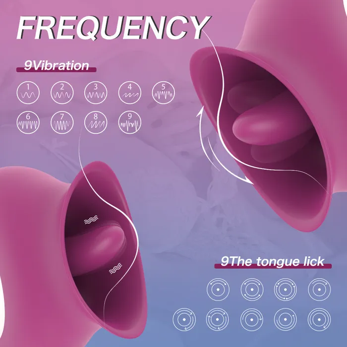 Female Sex Toys Earlypeach Rose Vibrator 2 in 1 Licking Vibrating Nipples Clitoral Stimulator