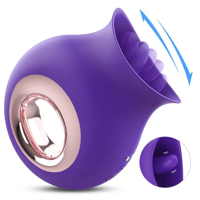 Female Sex Toys Earlypeach Rose Vibrator 2 in 1 Licking Vibrating Nipples Clitoral Stimulator