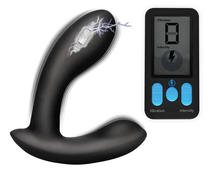 XR Brands Zeus Electrosex Anal EStim and Vibrating Prostate Massager Black XR Brands Zeus Electrosex Anal EStim and Vibrating Prostate Massager Black