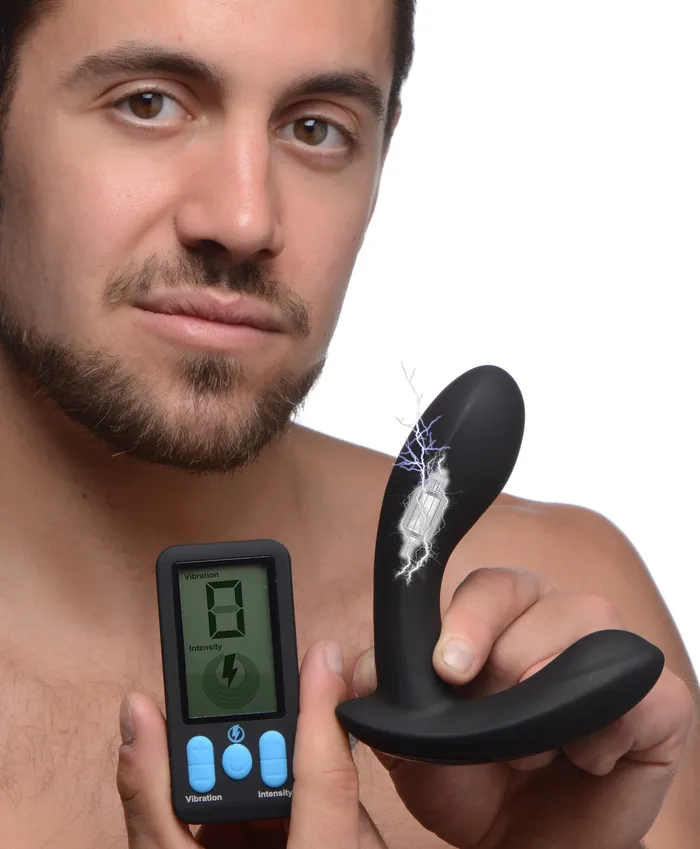 XR Brands Zeus Electrosex Anal EStim and Vibrating Prostate Massager Black XR Brands Zeus Electrosex Anal EStim and Vibrating Prostate Massager Black